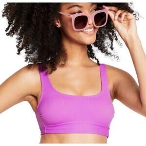 NWT Stoney Clover Lane (S) 2-4 Target Purple Textured Bikini Top New Girls Women